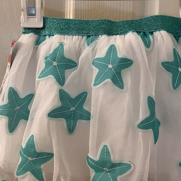 Cat & Jack Aqua Starfish Tulle Skirt and Bloomers Girls Size 18 Months NWT - Picture 9 of 9